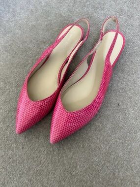 Marc Fisher ‘Ansli’ Sling back Flats Hot Pink ~7.5M